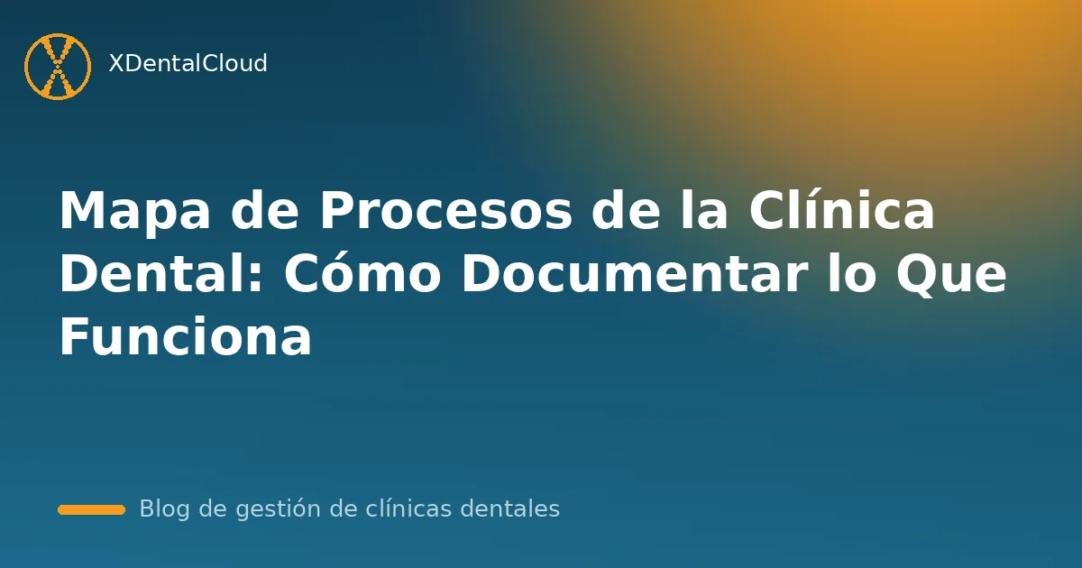 Mapa de Procesos de la Clínica Dental: Cómo Documentar lo Que Funciona