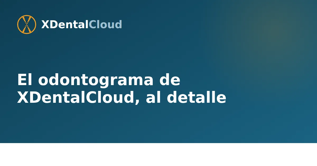 El odontograma de XDentalCloud, al detalle
