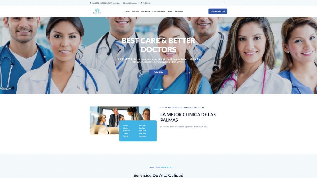 Pagina web para clinicas